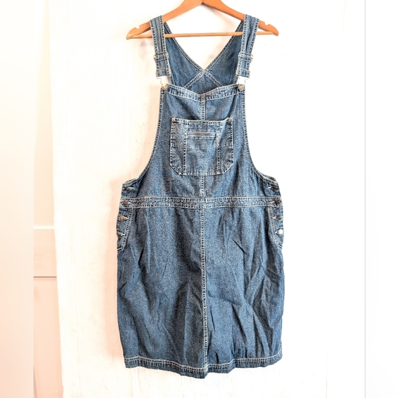 CJ BANKS Women's Blue Denim Bib Overall Pinafore Jumper Dress Size 16W - Picture 4 of 13